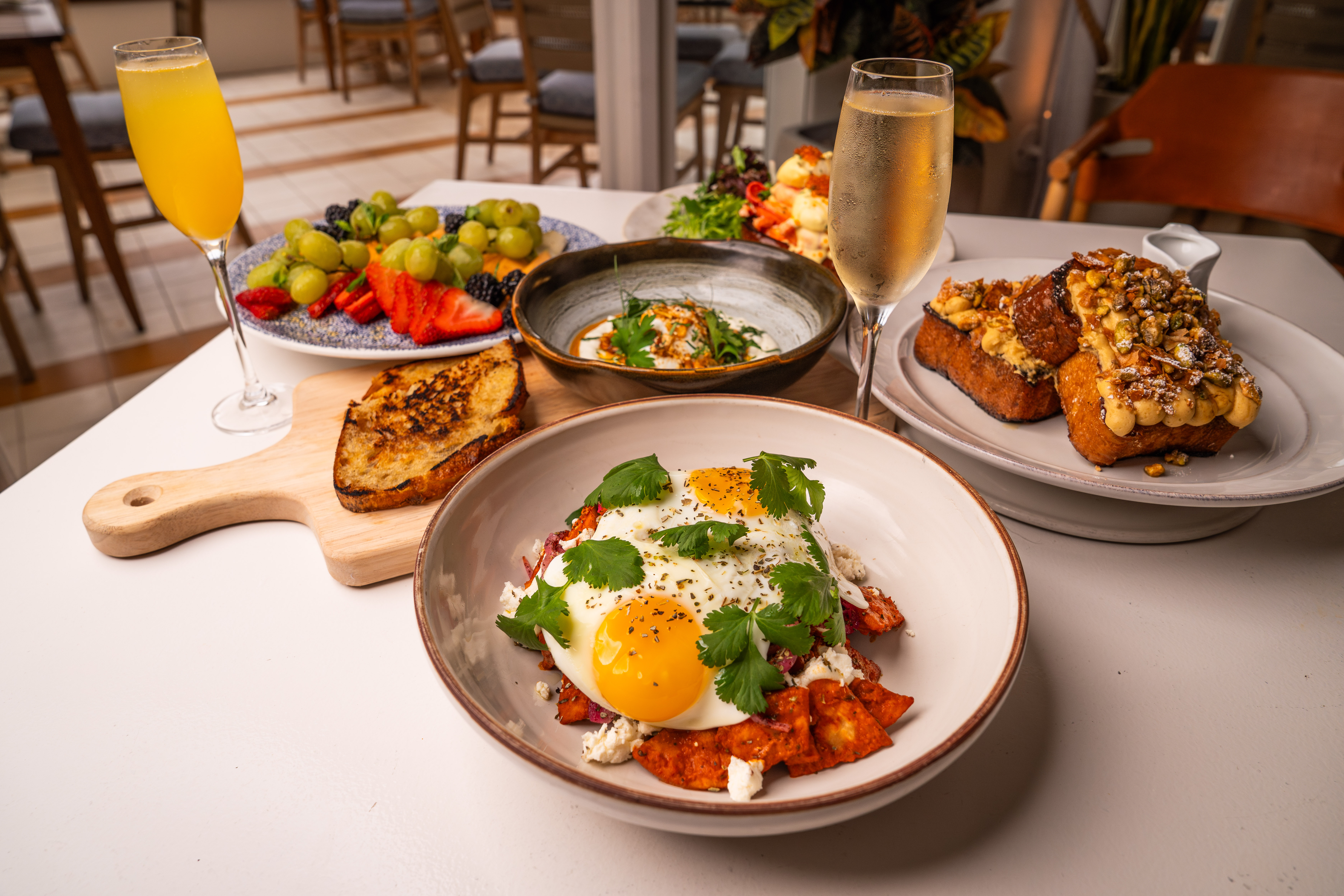 Oceanfront dining at Serea in Coronado featuring Mediterranean seafood dishes, coastal views, and an upscale restaurant setting at Hotel del Coronado