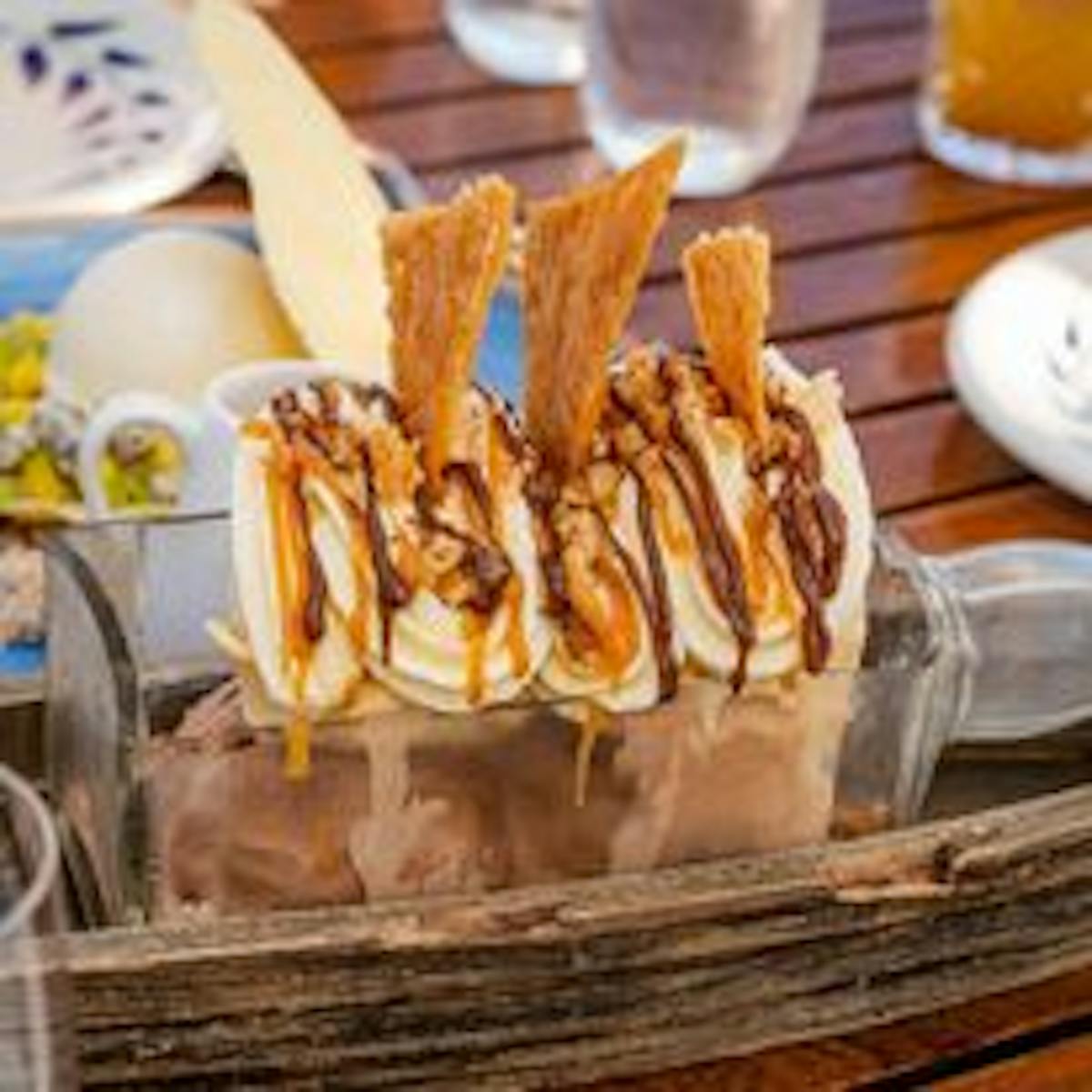 a plate of food on a table