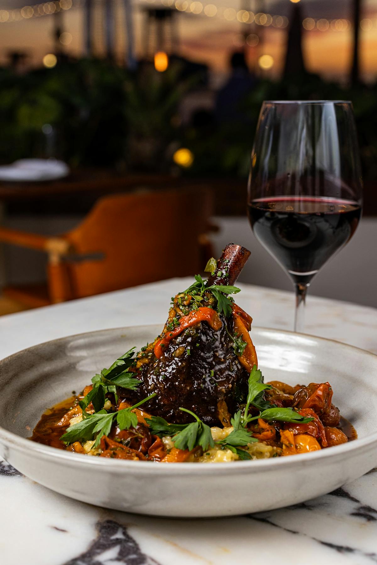 “The best of land and seafood with a glass of wine at Serea.”