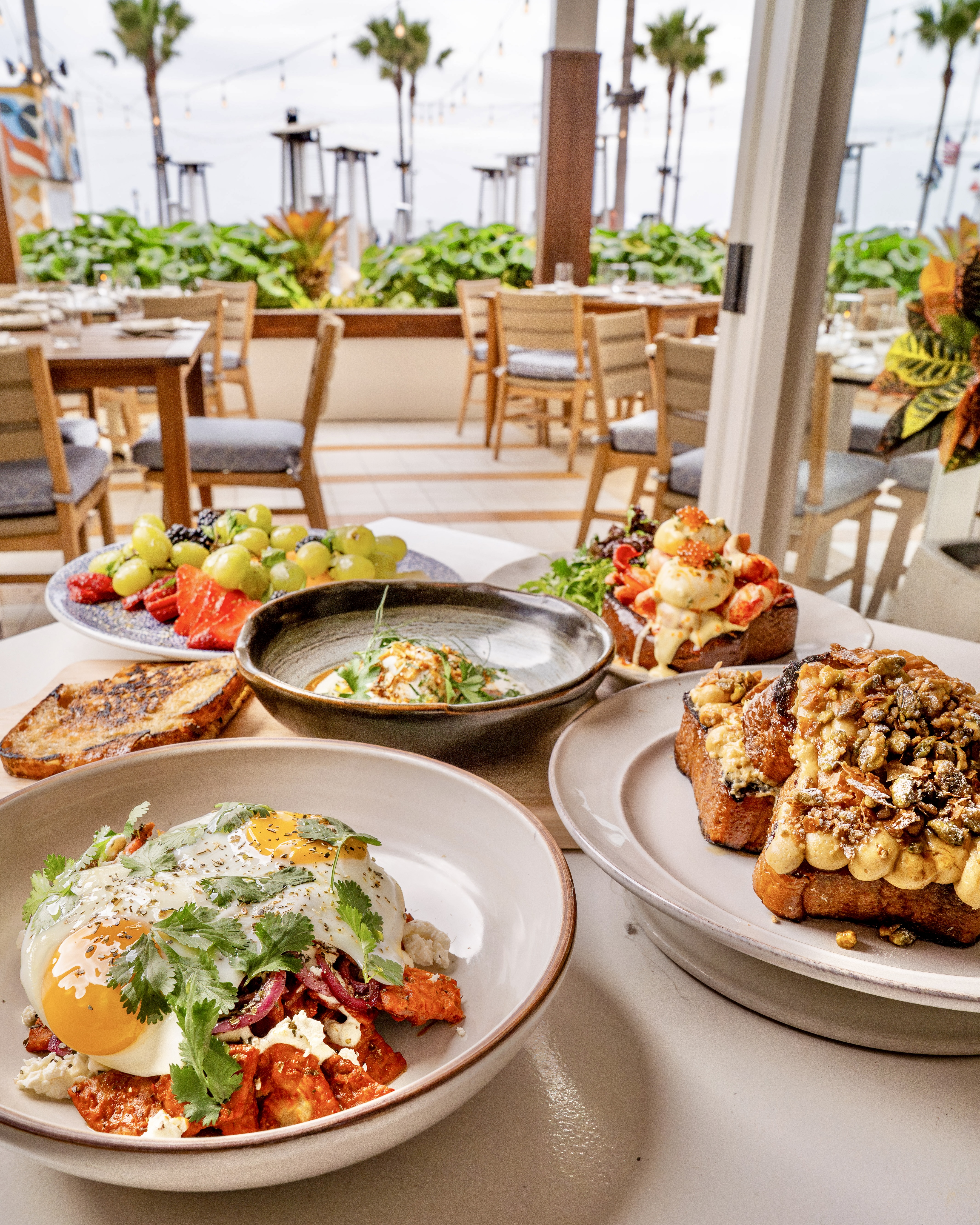 Brunch dishes at Serea in Coronado Island, San Diego