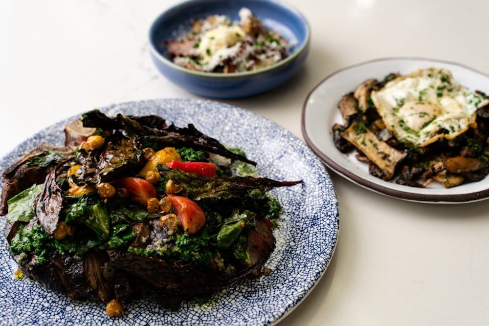 a plate of food on a table