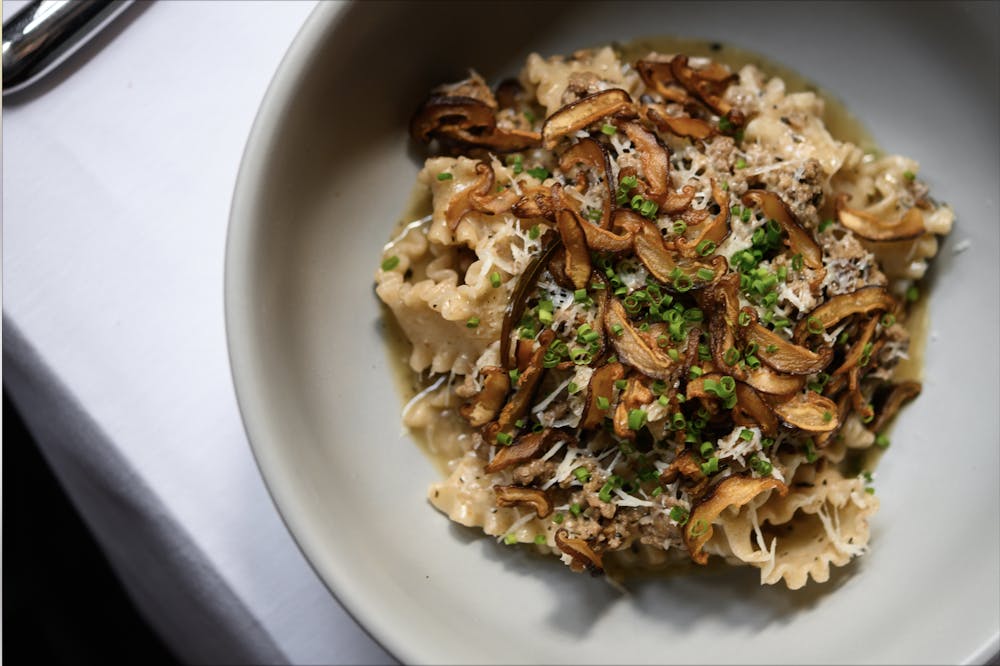 a plate of food with broccoli