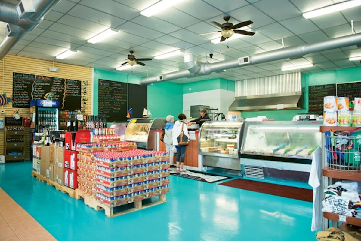 Inside of Mr Fish Seafood Market in Myrtle Beach South Carolina