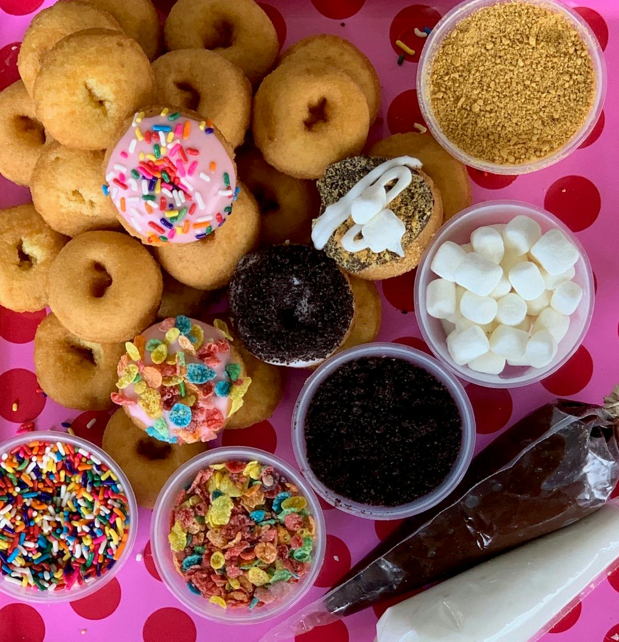 a box filled with different types of food on a table