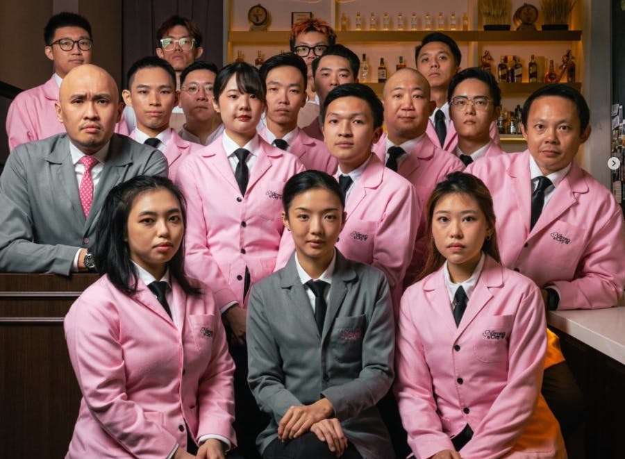 a group of people posing for a photo