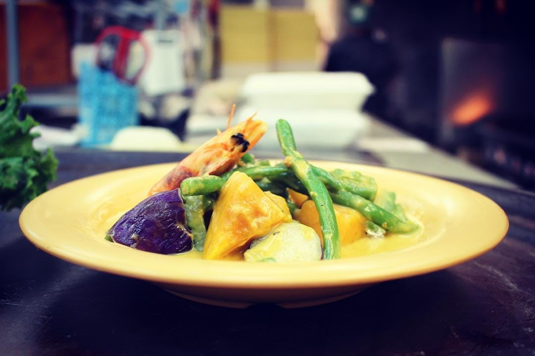 a plate of food on a table
