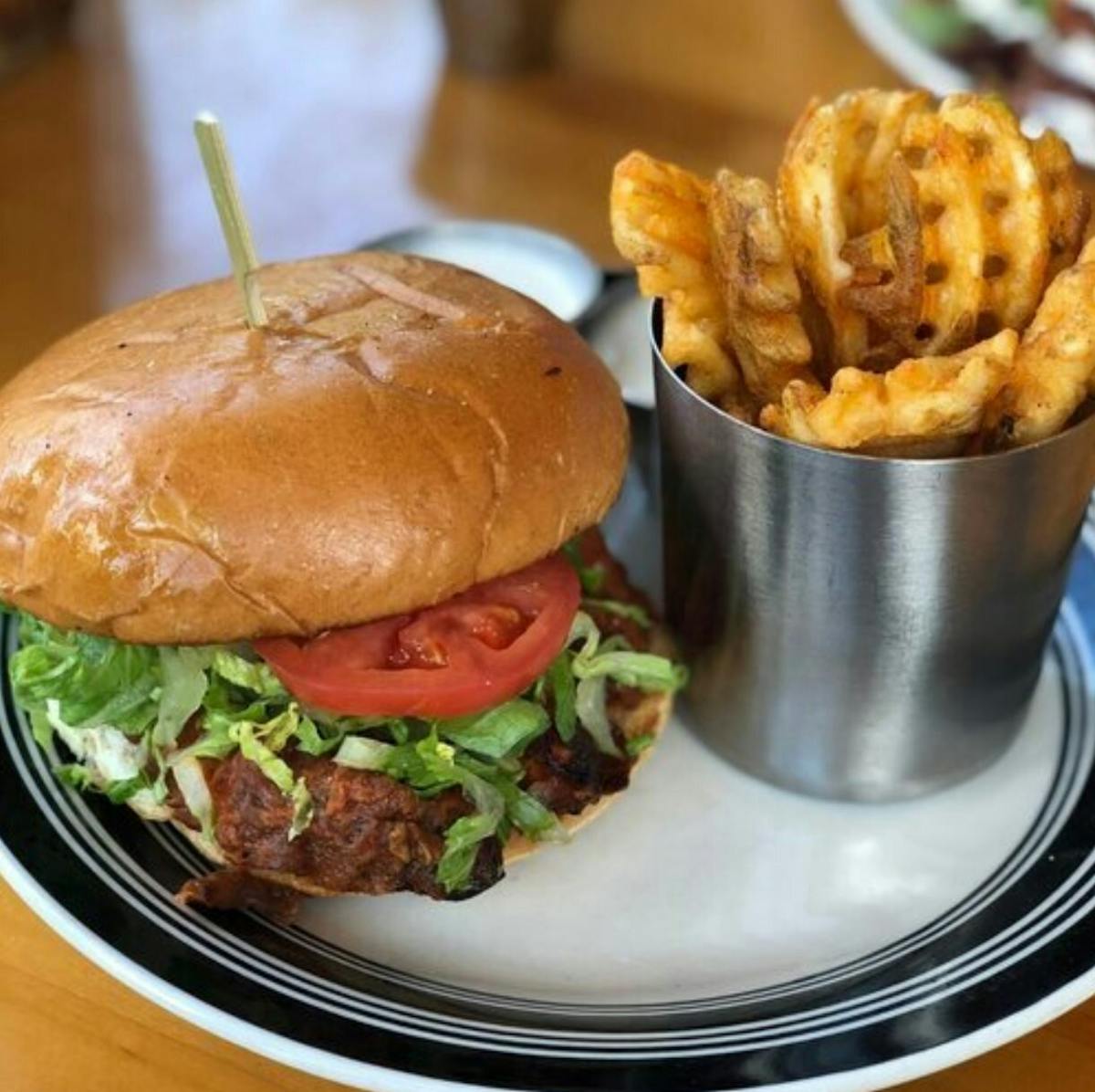 Burger at the Best Sports Bar in Dallas