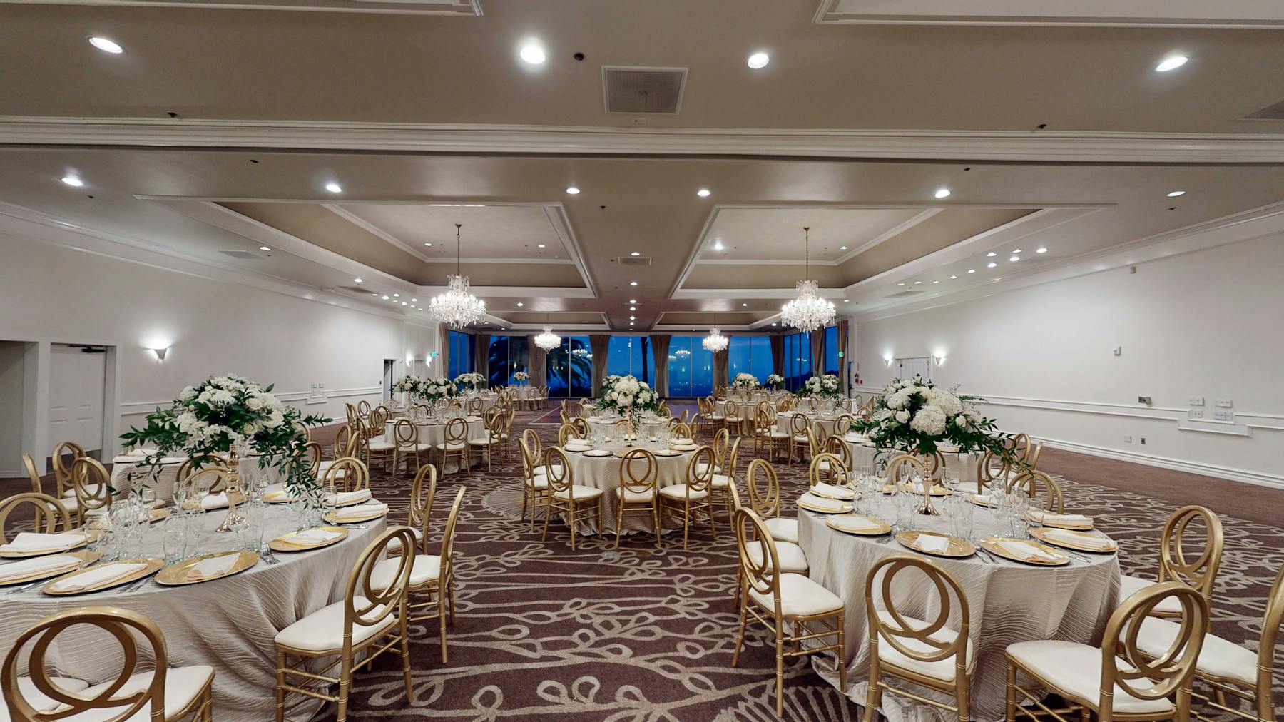 a room filled with furniture and a table