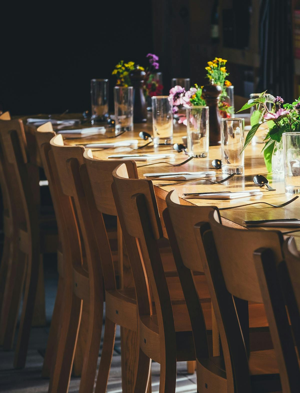 a dining table