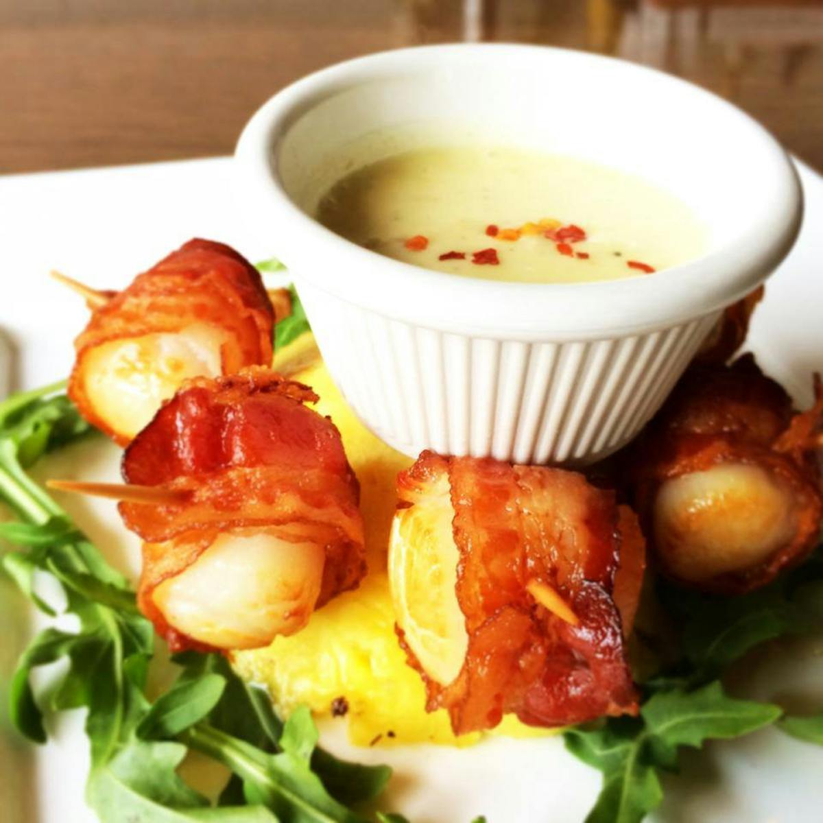 a plate of food on a table