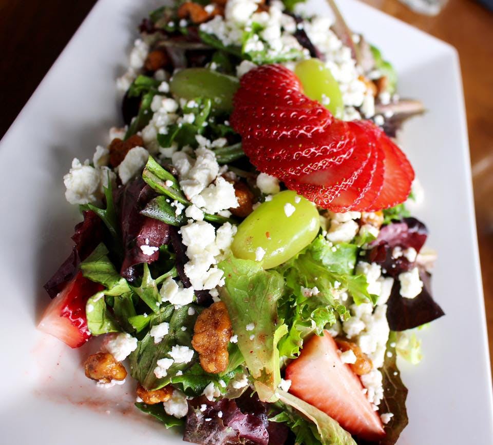 a close up of a plate of food