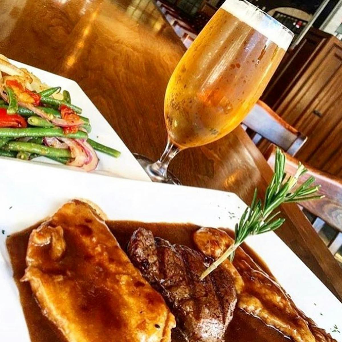 a plate of food on a table
