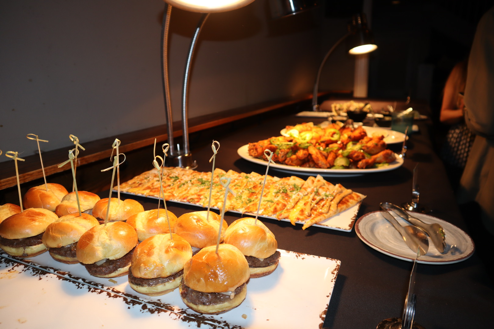 a table topped with plates of food on a plate