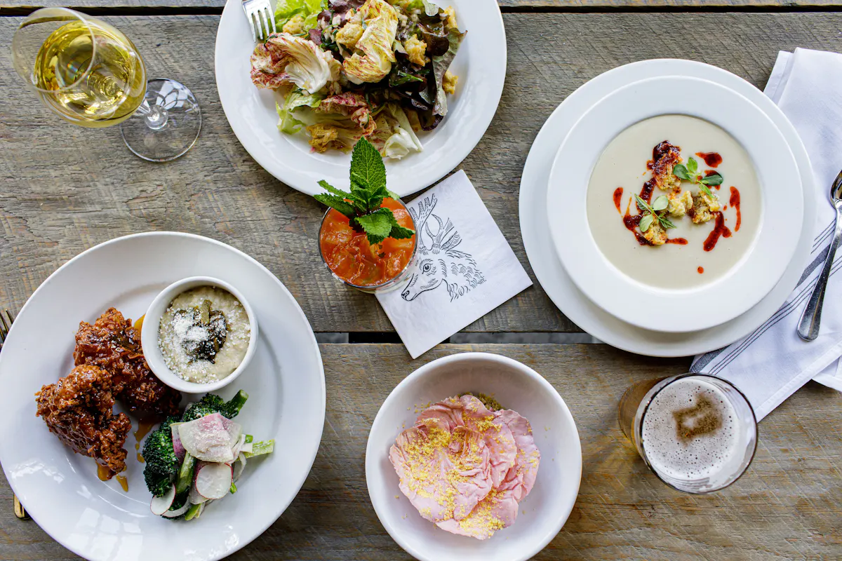 a plate of food on a table