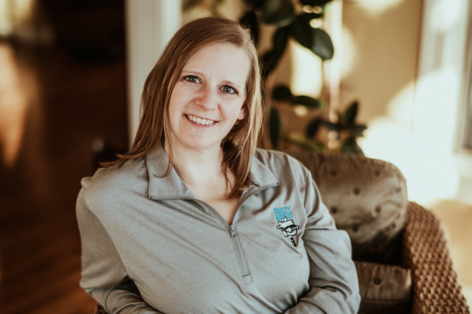 a woman smiling for the camera