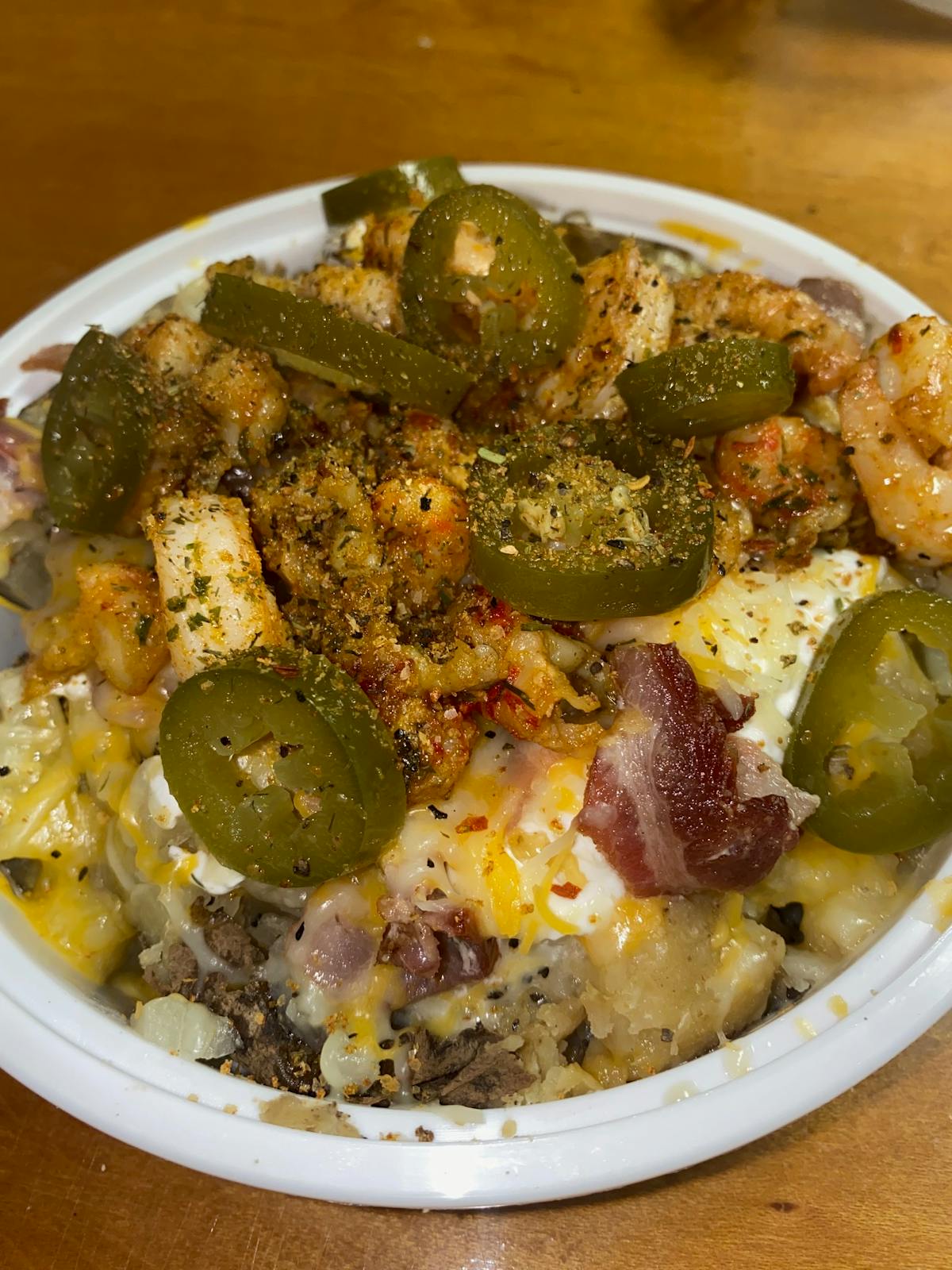 a plate of food on a table
