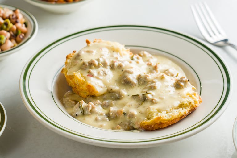Biscuit and sausage gravy