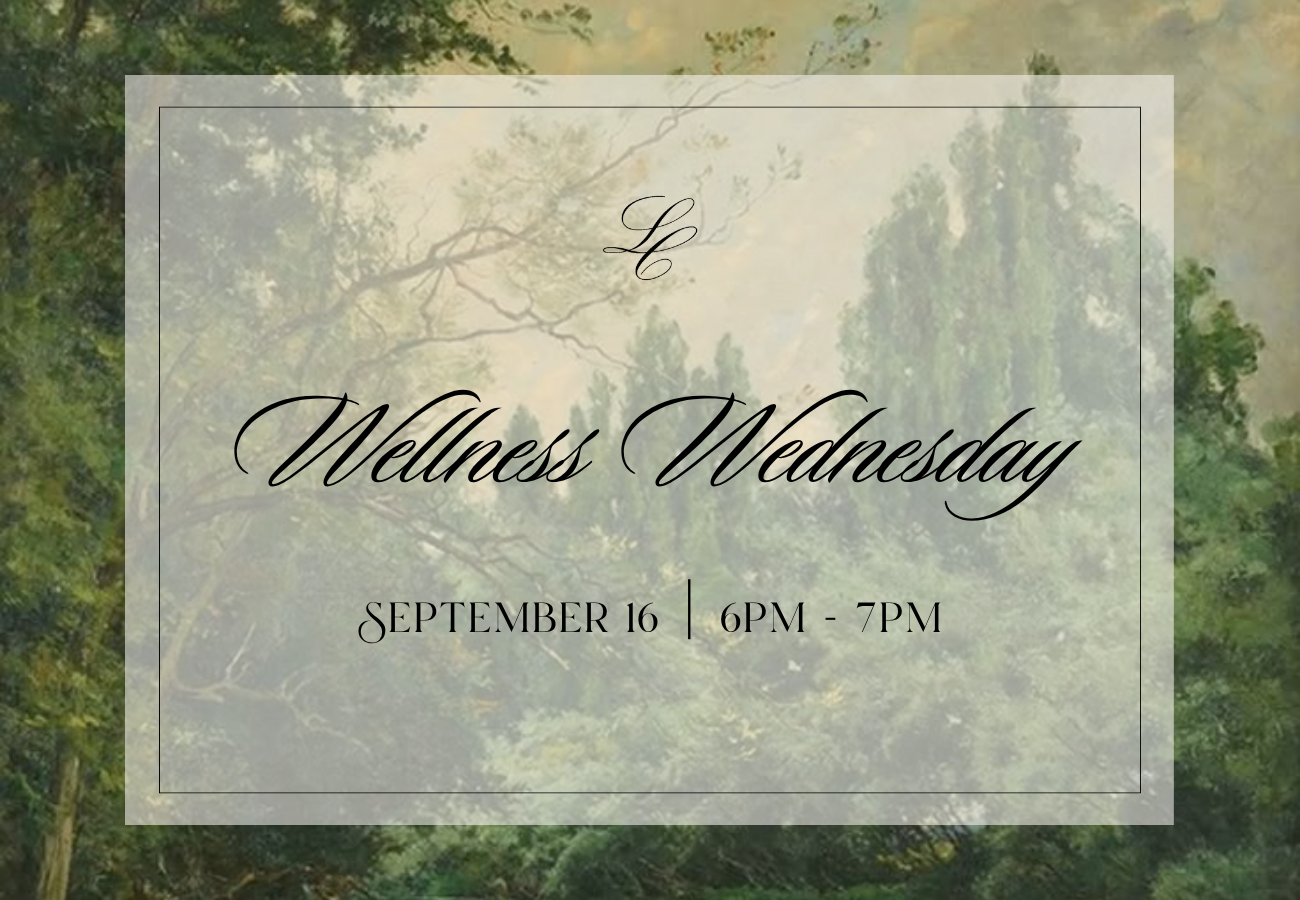 a poster with text and trees
