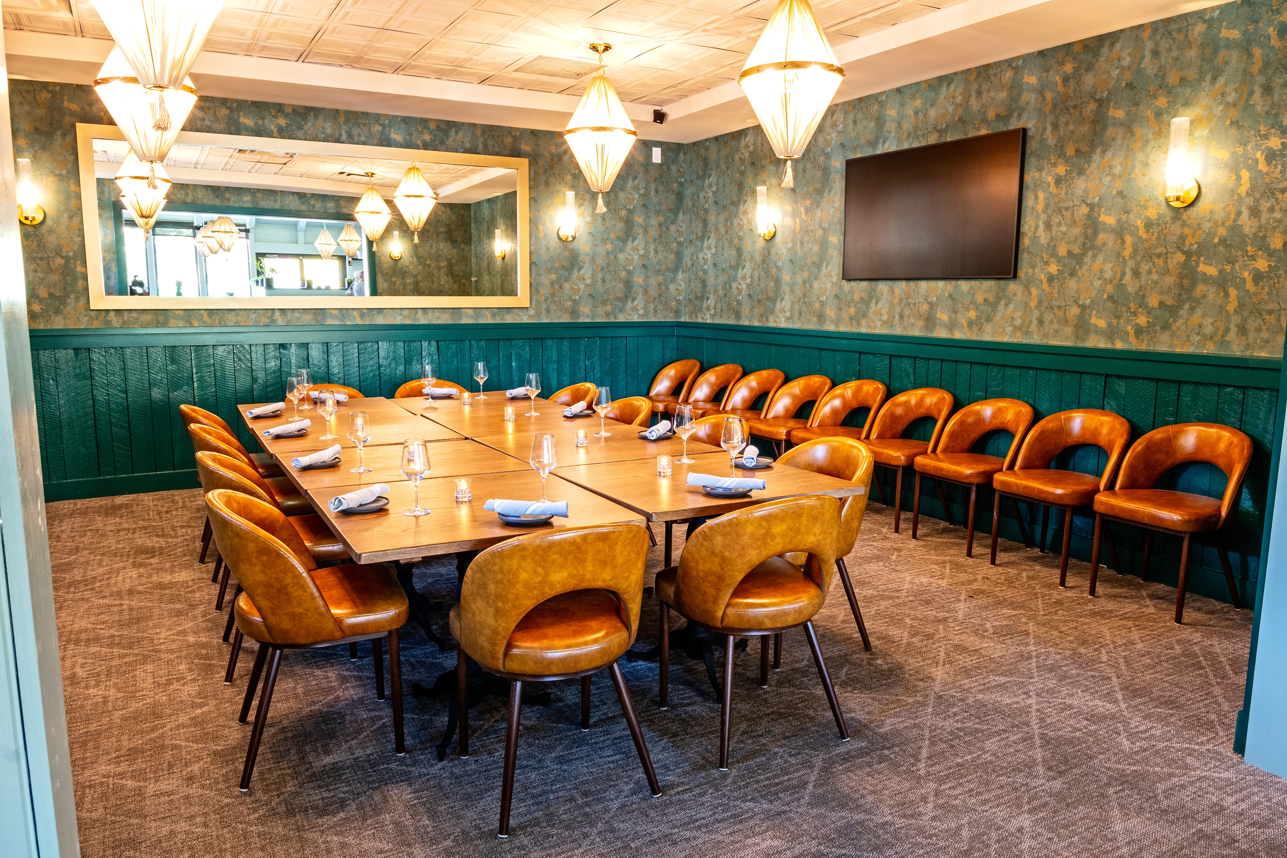 a dining room table