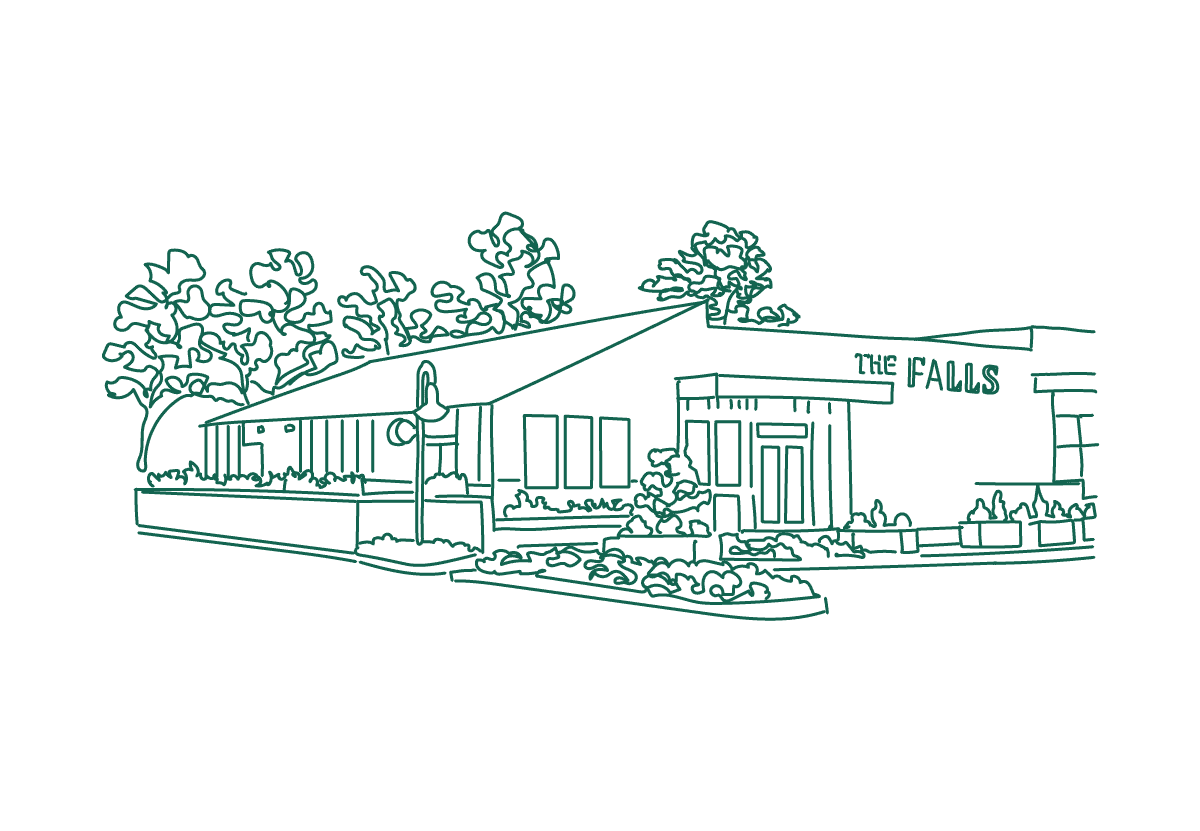 The Falls green line illustration