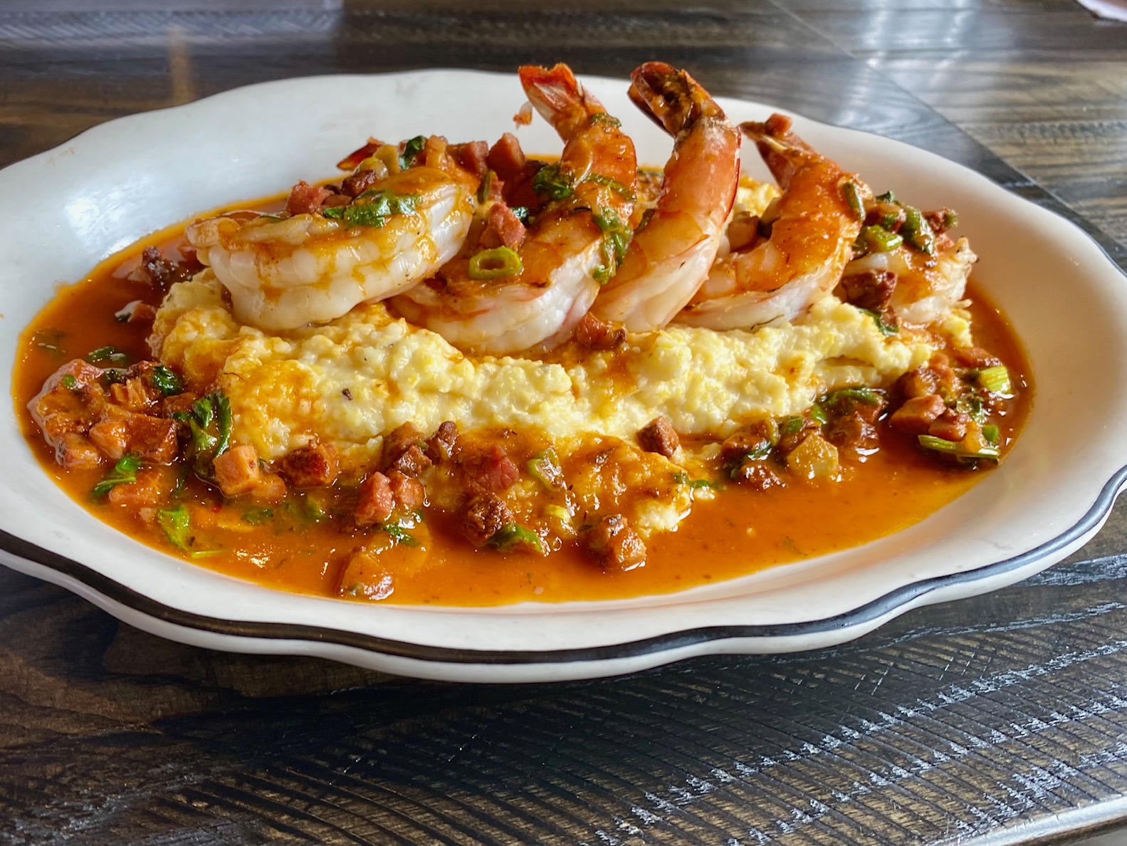 a plate of food on a table