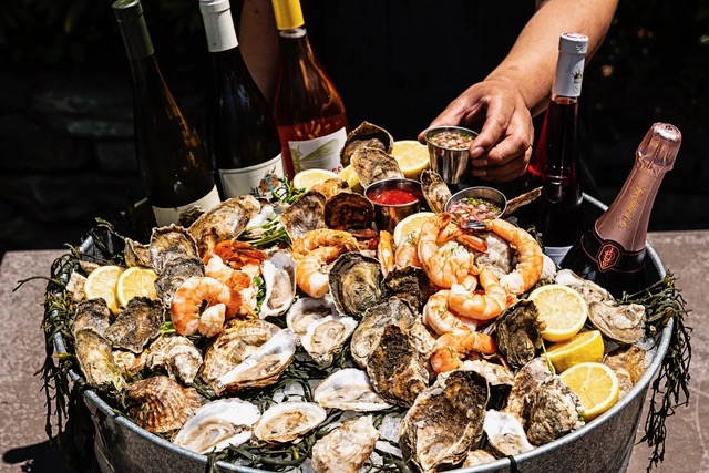 a table full of food