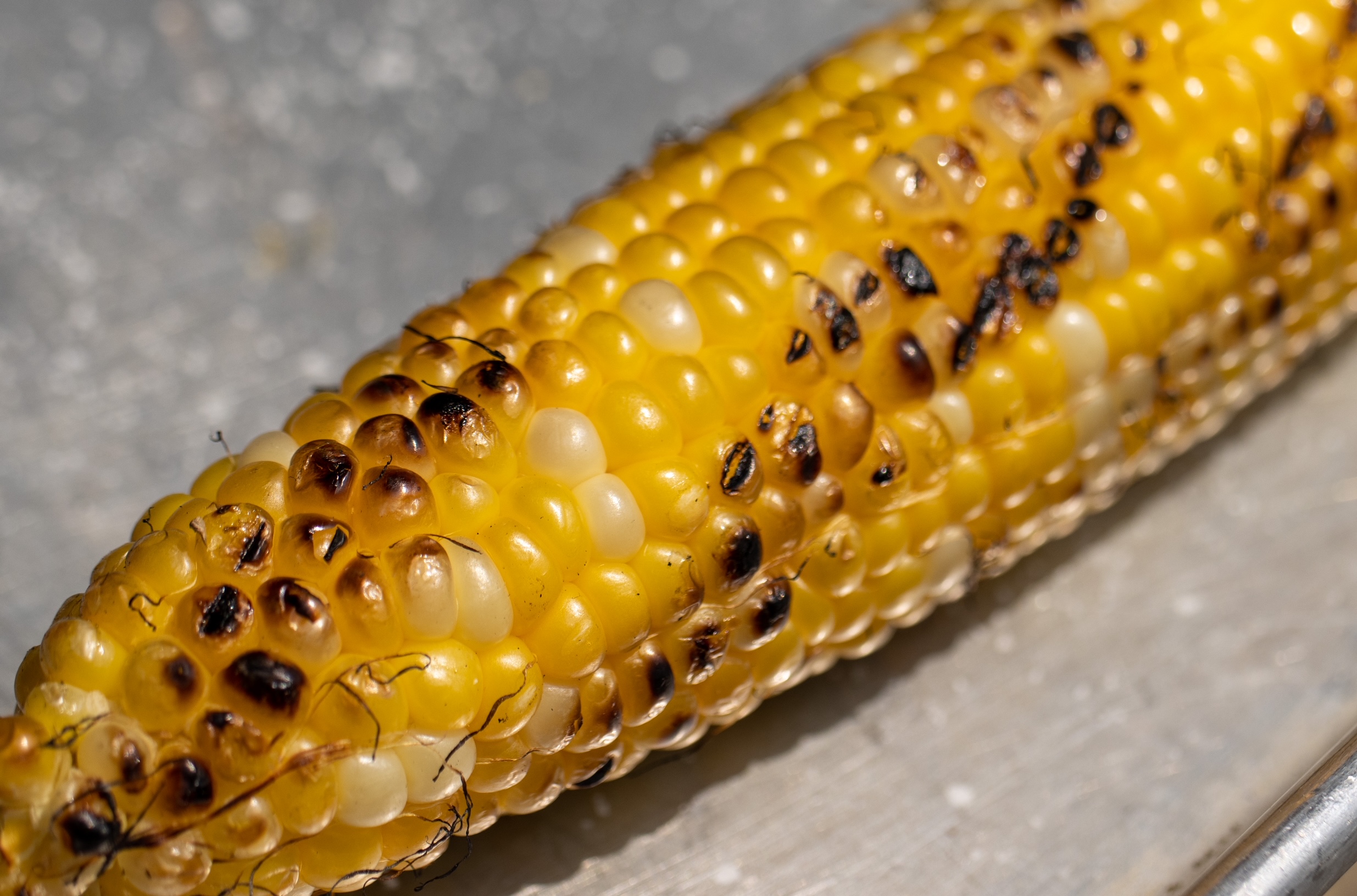 a close up of corn