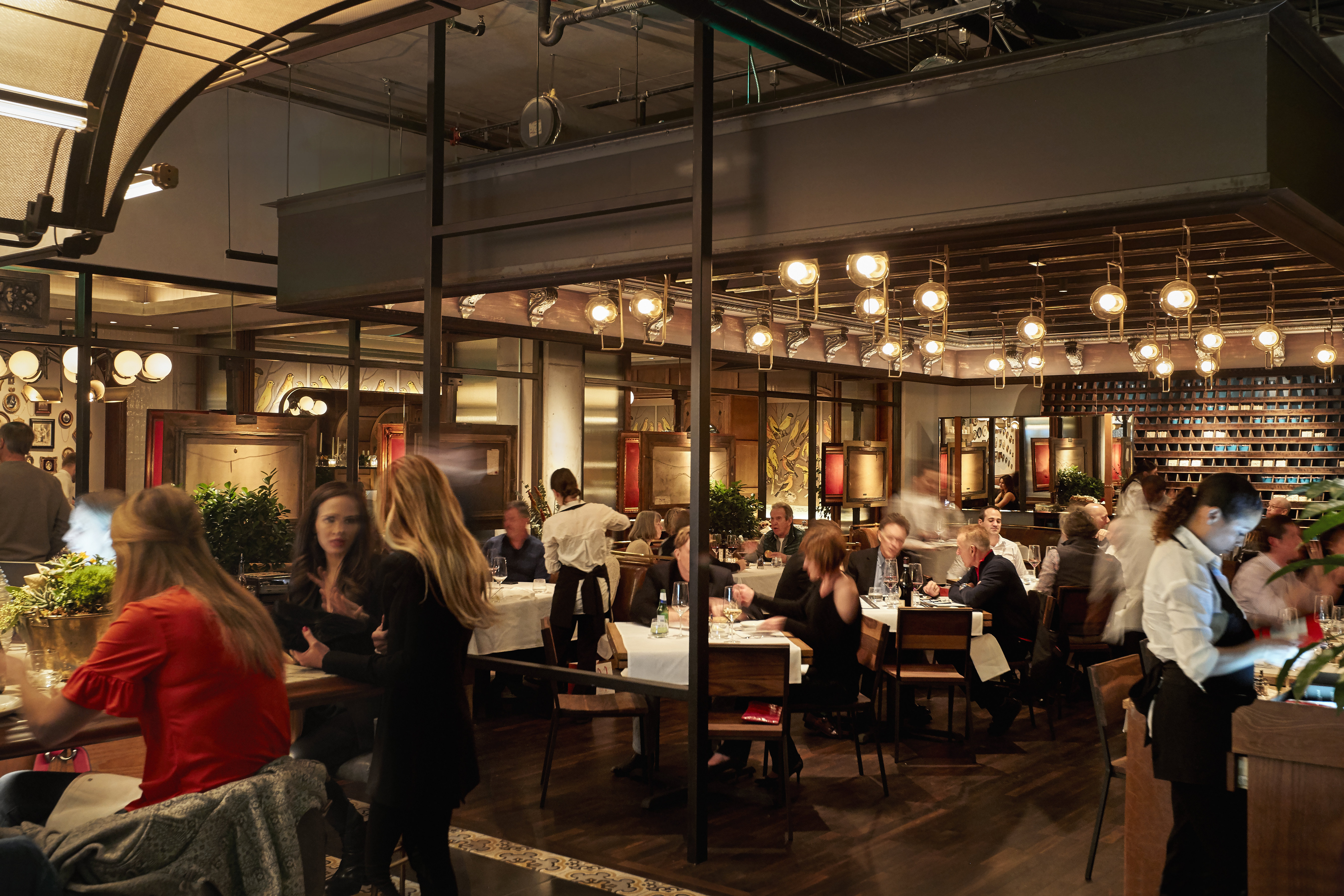 a group of people in a room