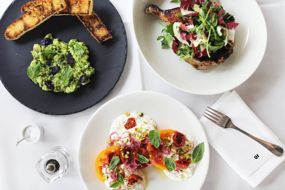 a plate of food on a table