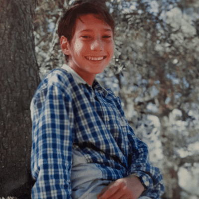 a close up of a person