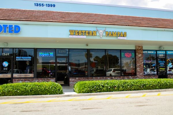 a store front at day