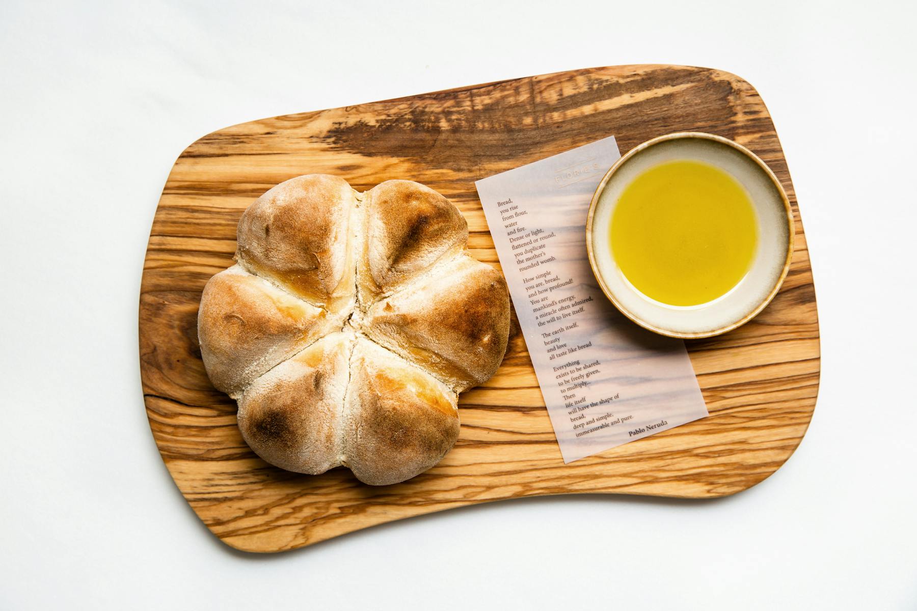 a piece of bread on a plate