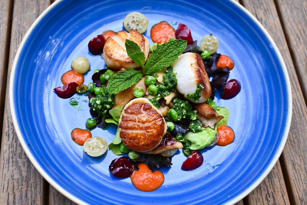 local scallops at Beacon Hill restaurant
