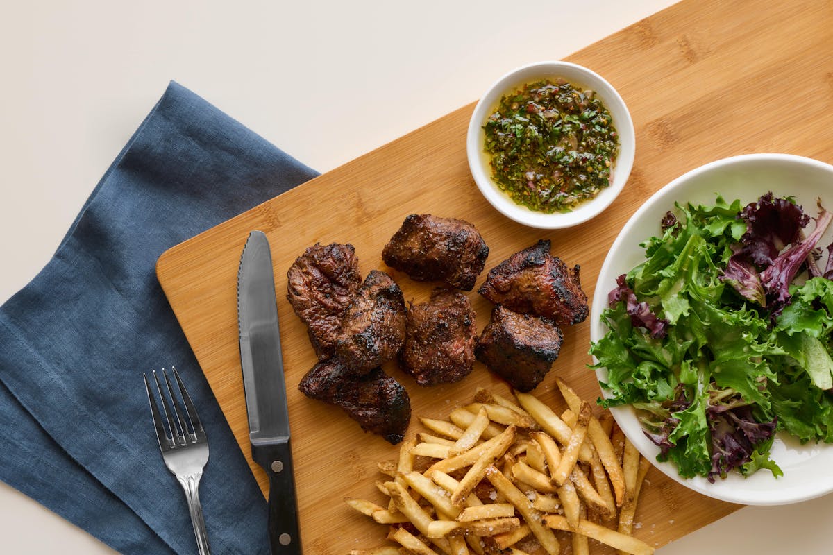 a plate of food on a table