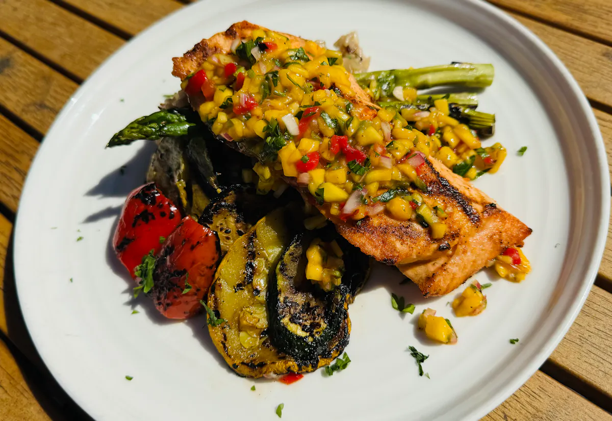 a plate of food on a table