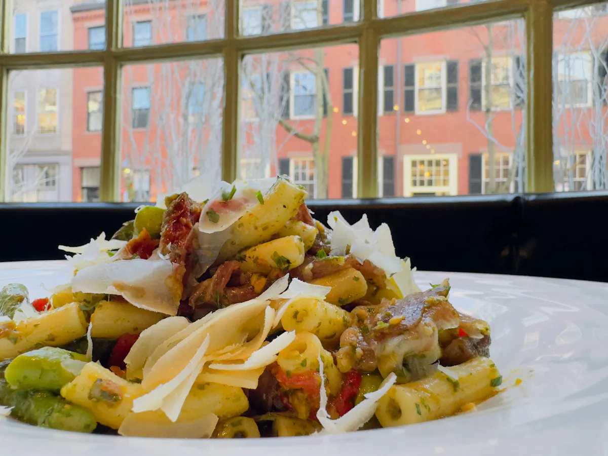 a plate of food on a table