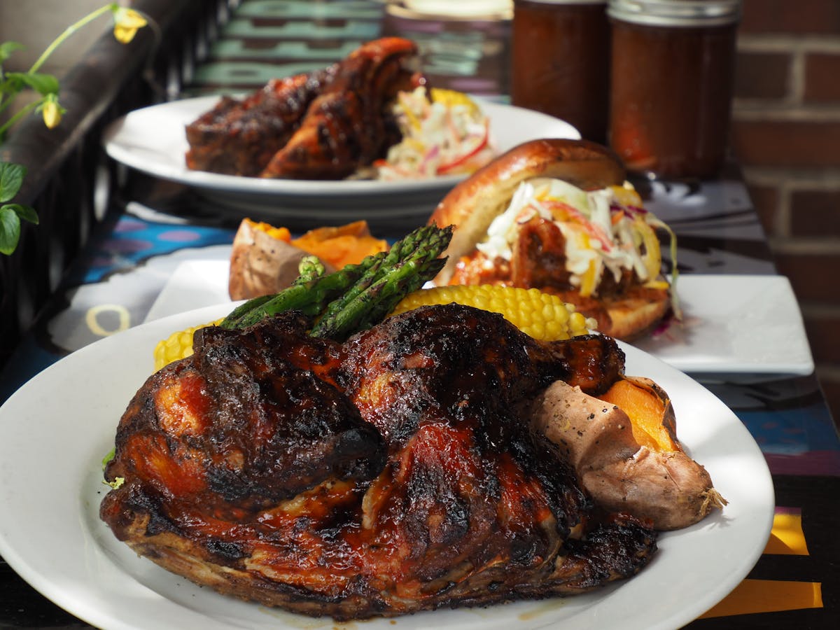 a plate of food on a table