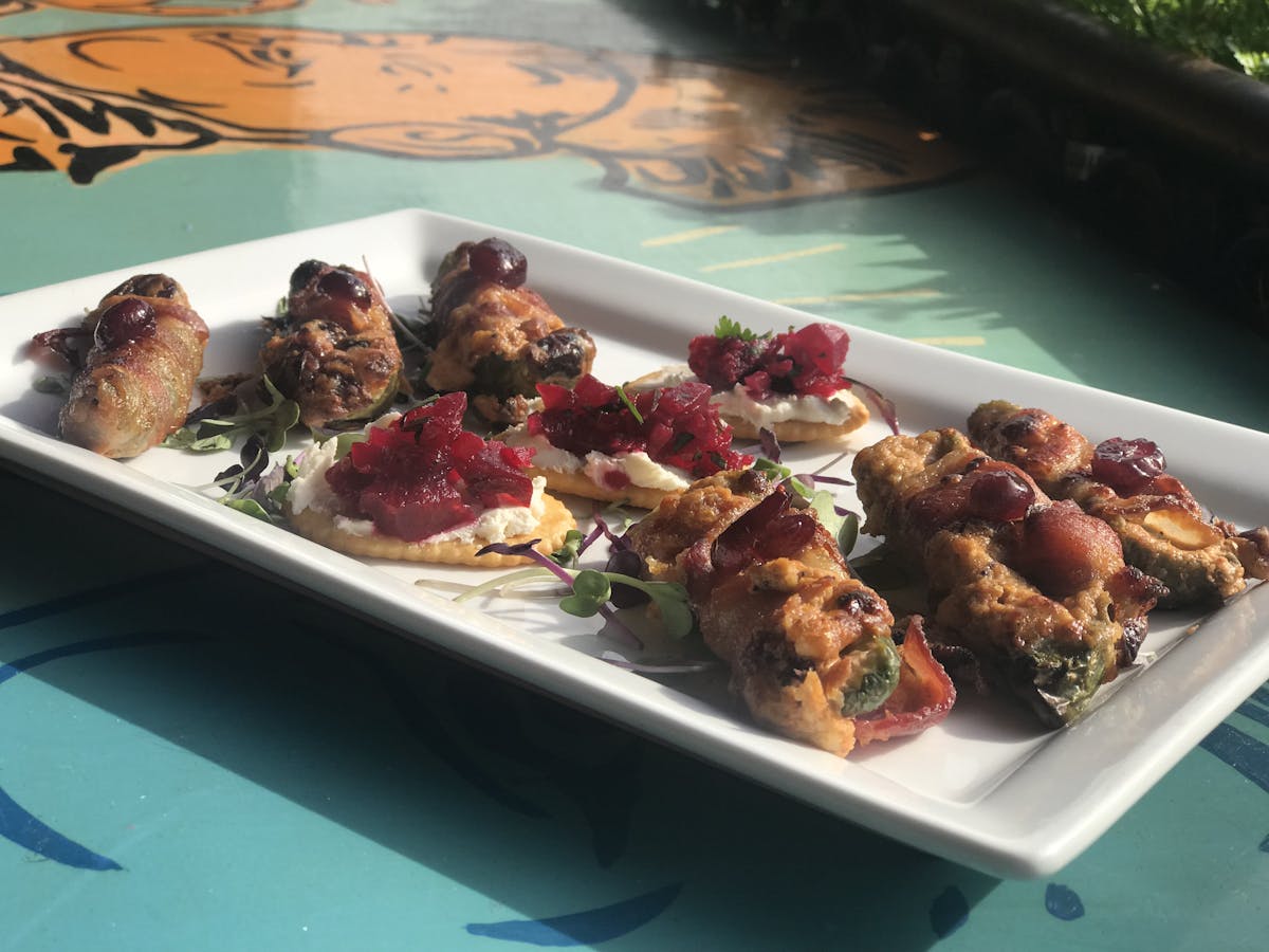 a plate of food on a table