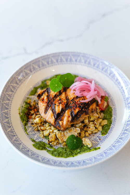 a plate of food with broccoli