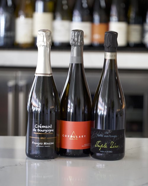 a close up of a bottle of wine