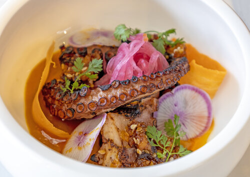 a bowl of food on a plate