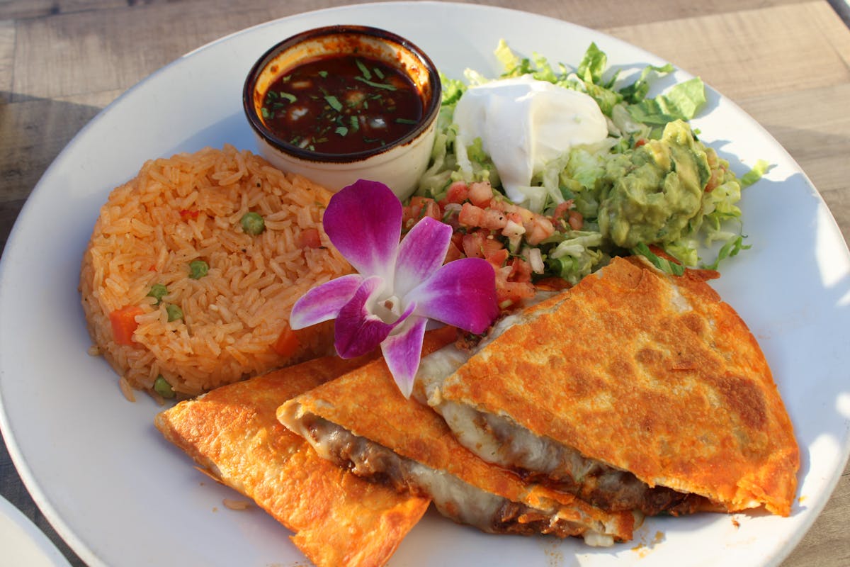 a plate of food on a table