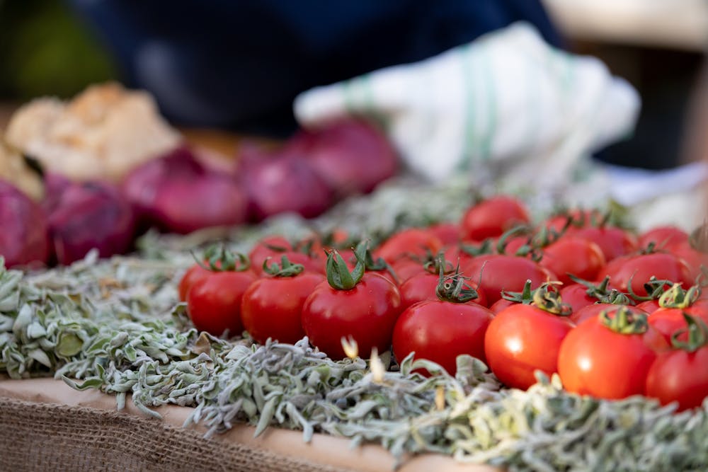 a close up of food