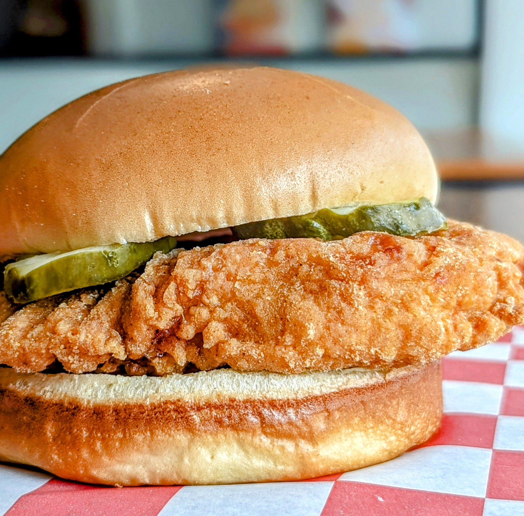 a close up of a sandwich sitting on top of a table