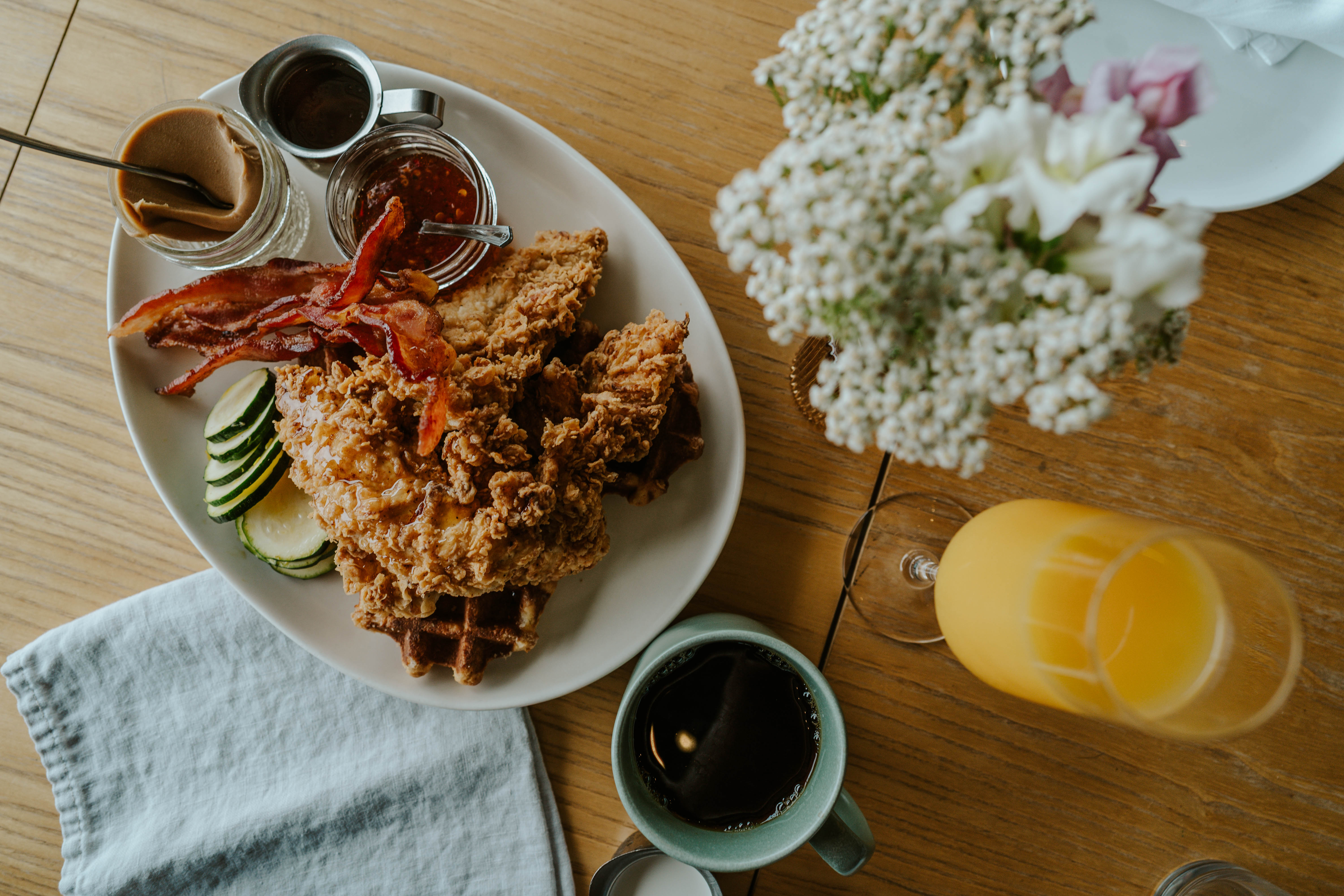 Chicken & Waffle Board at Milo for Mother's Day Brunch