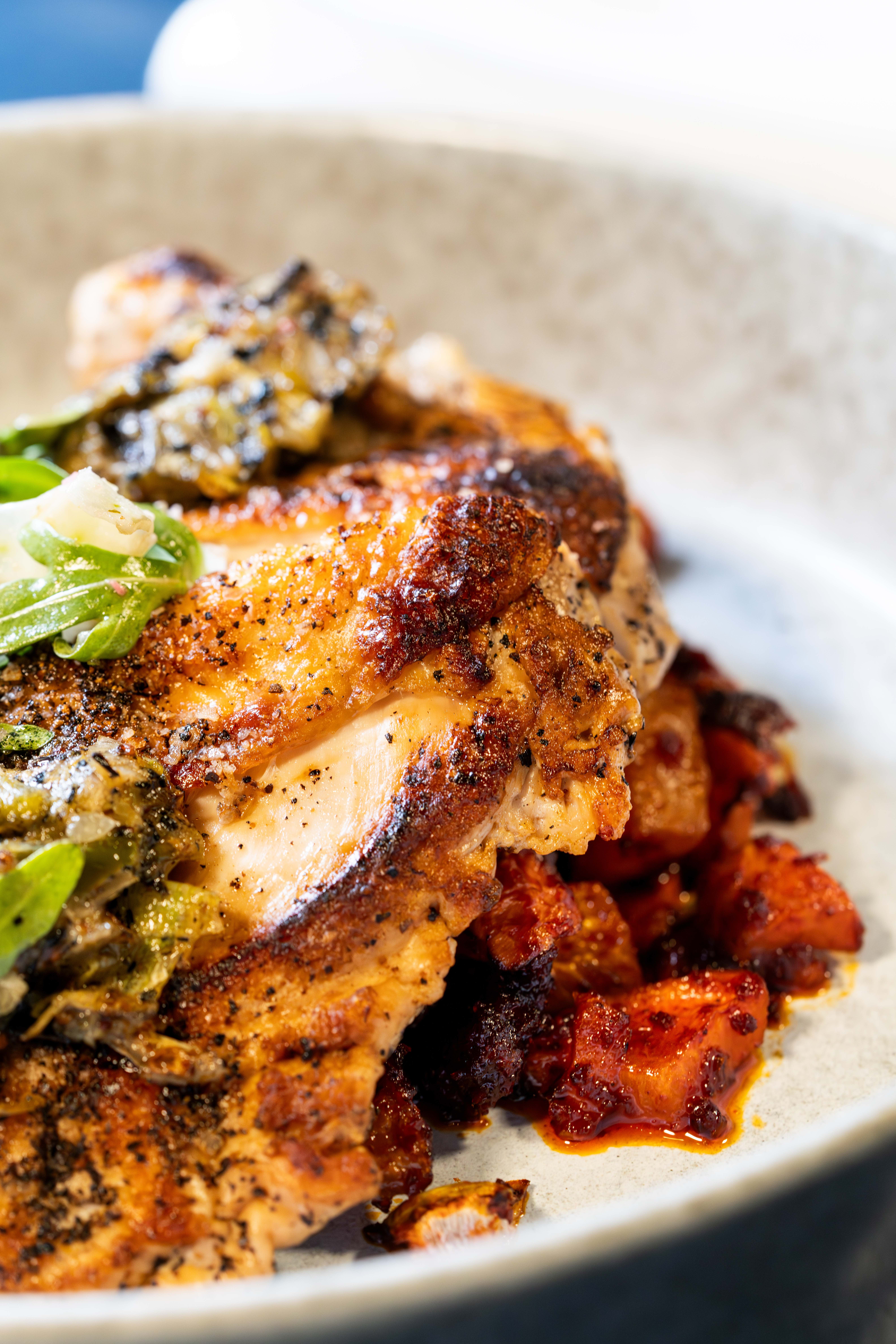 Chicken Paillard with Leek Salsa