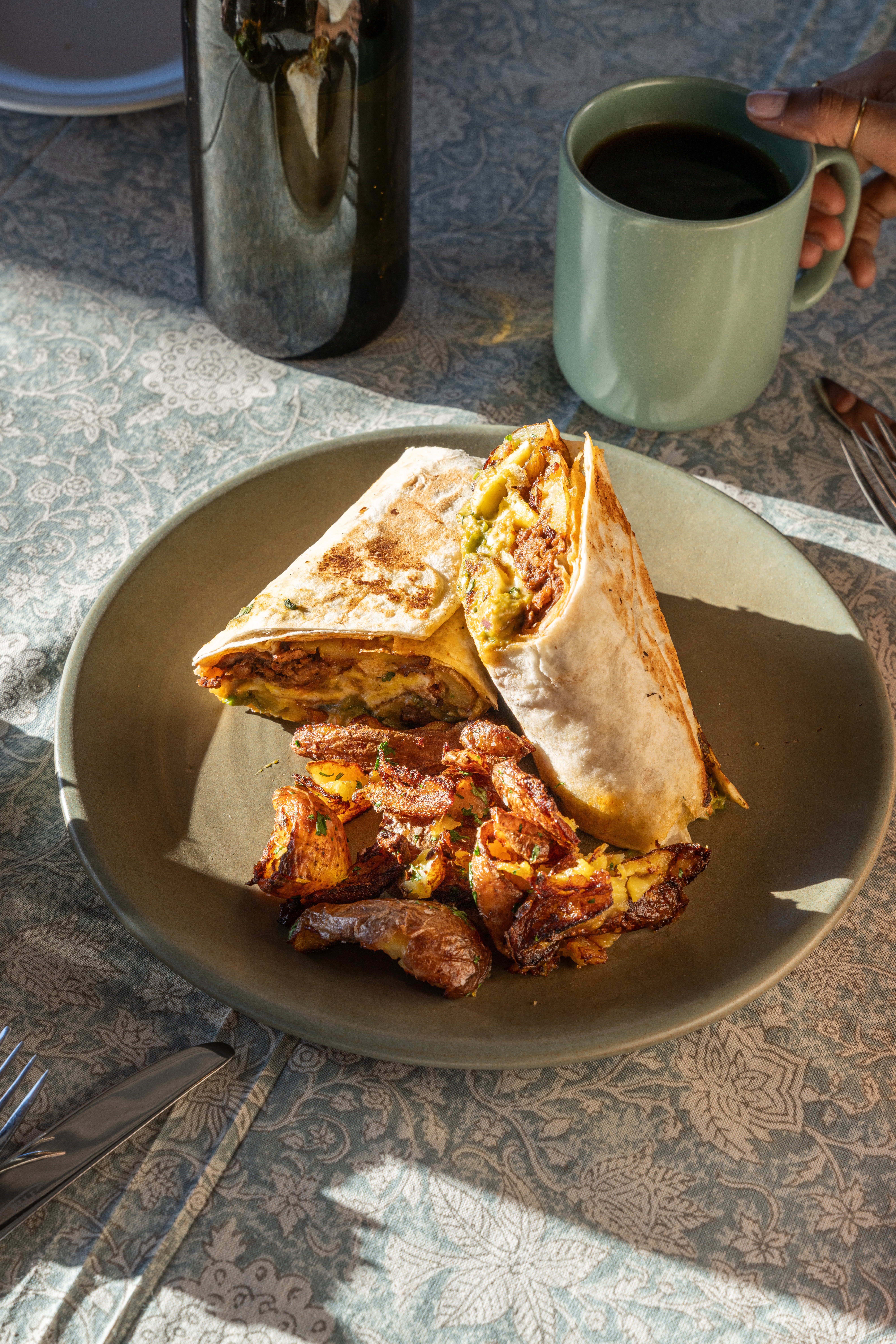 Barbacoa Breakfast Burrito at Milo All Day Waco Texas