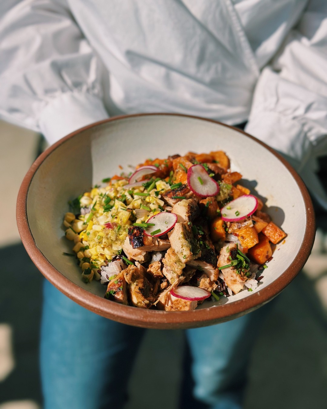 Lemon Chicken Bowl at Milo All Day, Waco TX