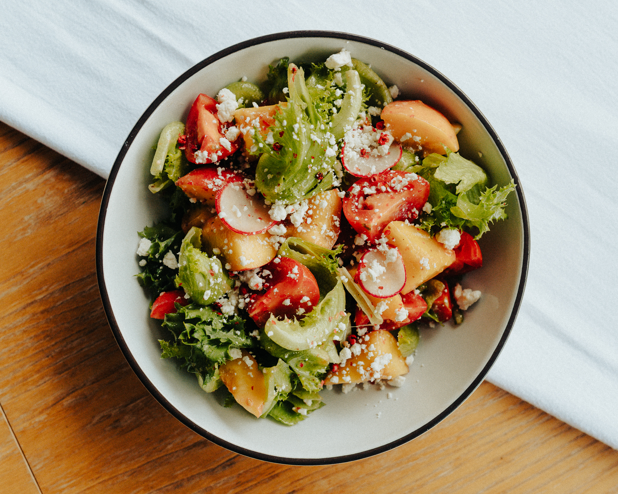 Texas Peach and Heirloom Tomato Salad