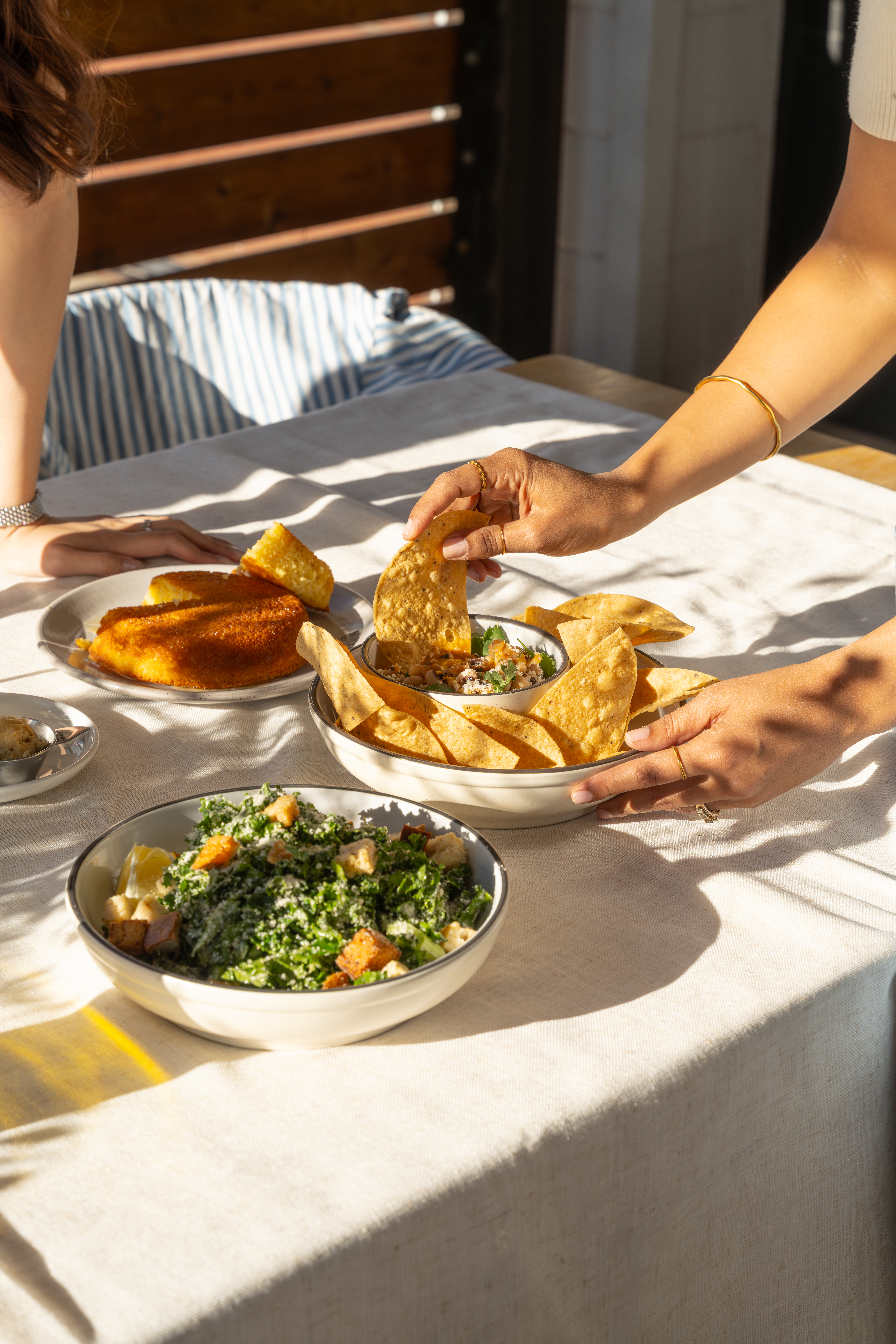 Lunch Spread on the Patio at Milo All Day